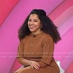 Arianna’s brown knit dress on Today