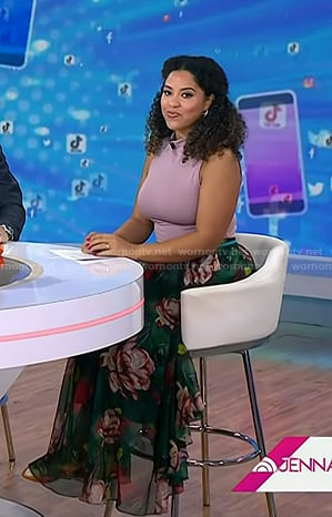 Arianna’s green floral maxi skirt on Today