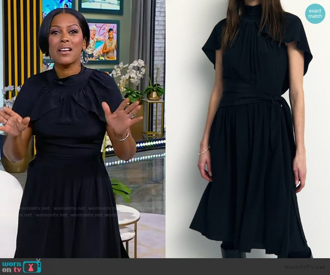 Arias New York Cape Mini Dress worn by Tamron Hall on Tamron Hall Show