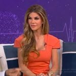 Dr. Dendy Engelman’s orange square neck dress on Tamron Hall Show