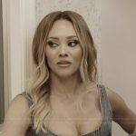 Ashley’s denim ruffle mini dress on The Real Housewives of Potomac