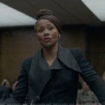 Jax’s black asymmetrical collar jacket on Reasonable Doubt