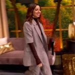Aubrey Plaza’s gray short sleeve blazer on The View
