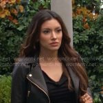 Audra’s cropped leather jacket on The Young and the Restless