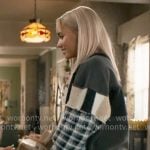 Ava’s patchwork sleeve sweater on High Potential