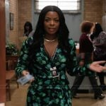 Ava’s floral print wrap dress on Abbott Elementary