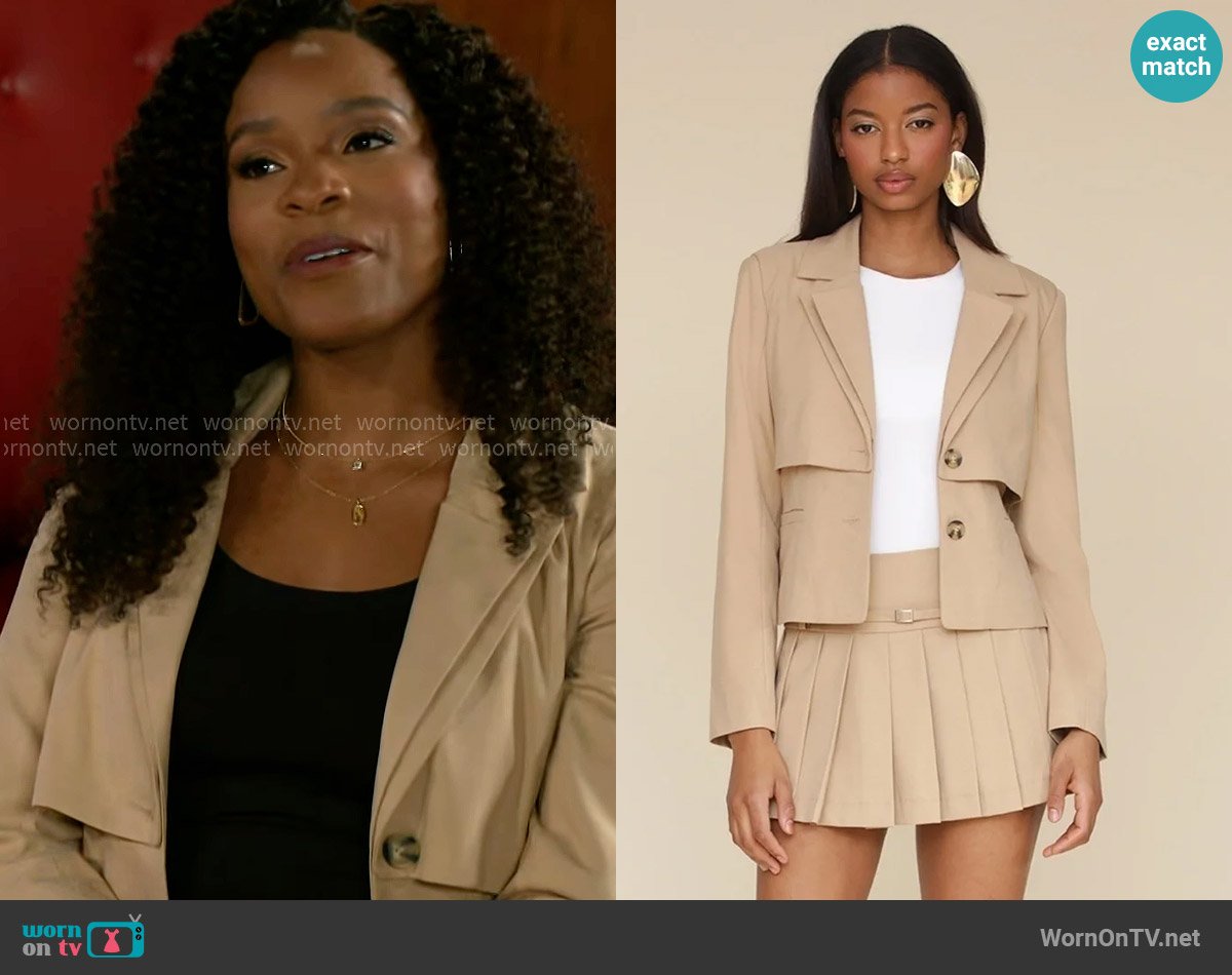 Avec Les Filles Double Layer Tailored Blazer worn by Naomi Hamilton Hawthorne (Arielle Prepetit) on Beyond the Gates