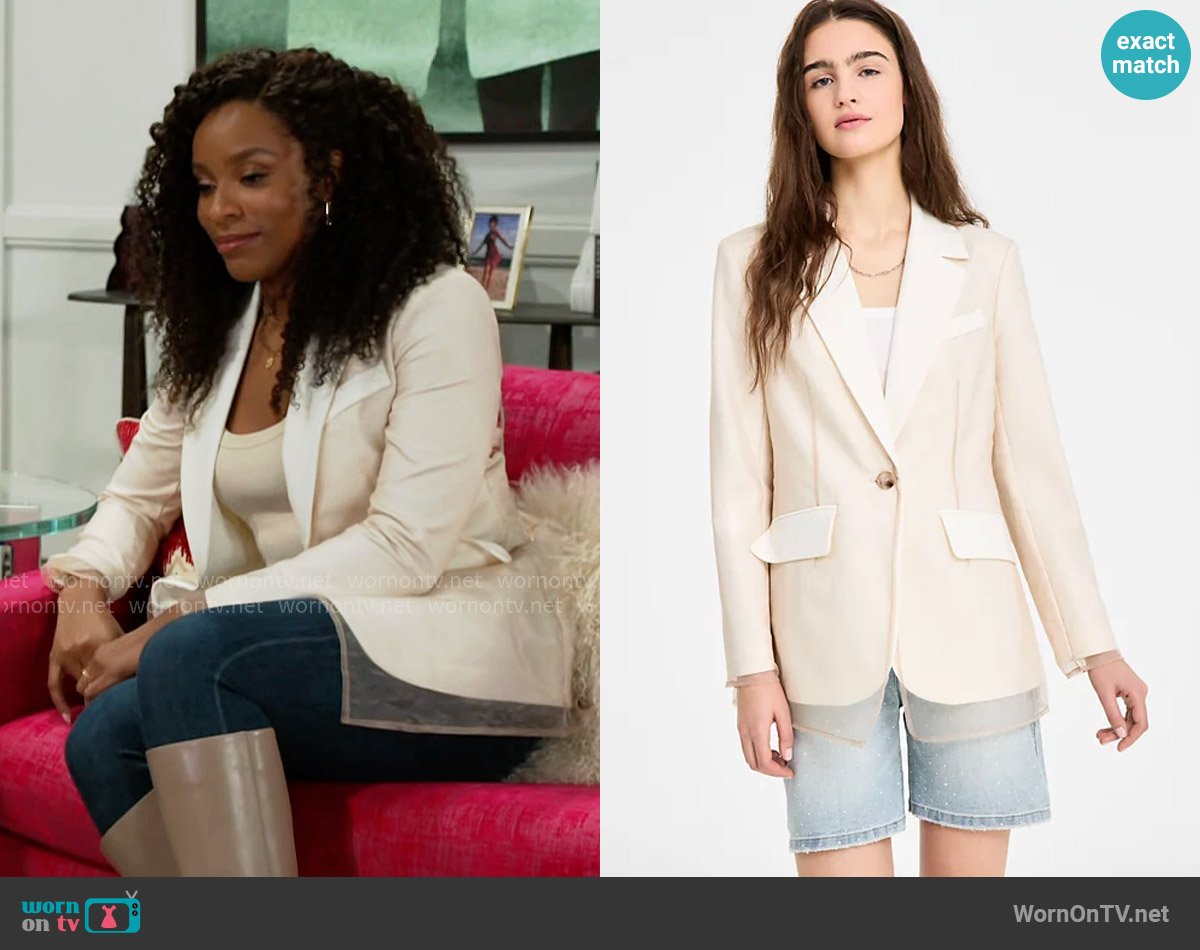 Avec Les Filles One-Button Organza Blazer worn by Naomi Hamilton Hawthorne (Arielle Prepetit) on Beyond the Gates