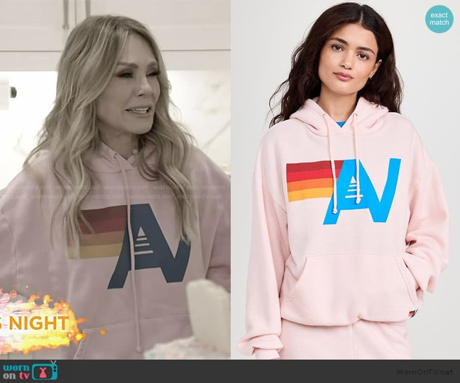 Aviator Nation Logo Pullover Hoodie worn by Tamra Judge on The Real Housewives of Orange County
