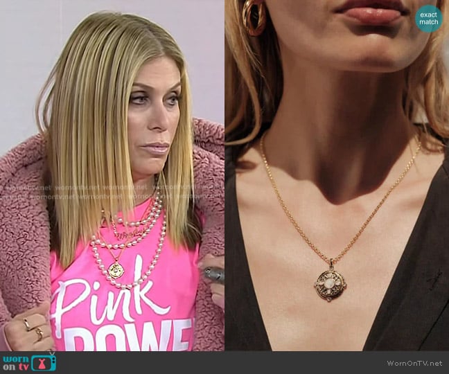 Awe Inspired Pink Manifestation Locket Necklace worn by Jill Martin on Today