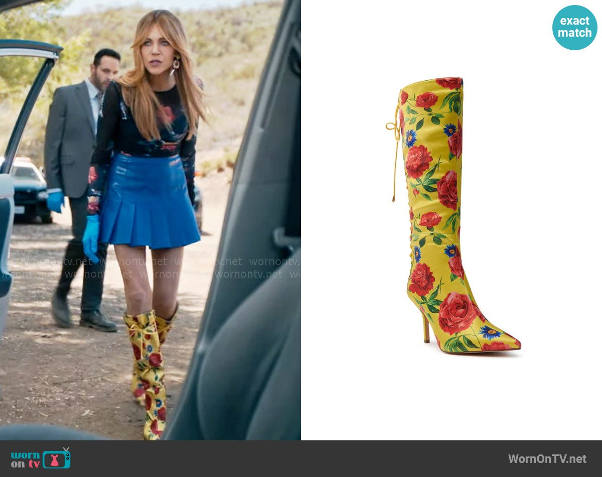 Azalea Wang Tyce Boot worn by Morgan Gillory (Kaitlin Olson) on High Potential