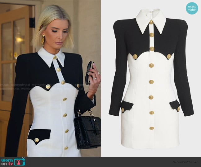 Balmain Colorblock Dress worn by Nicole Young on Selling Sunset