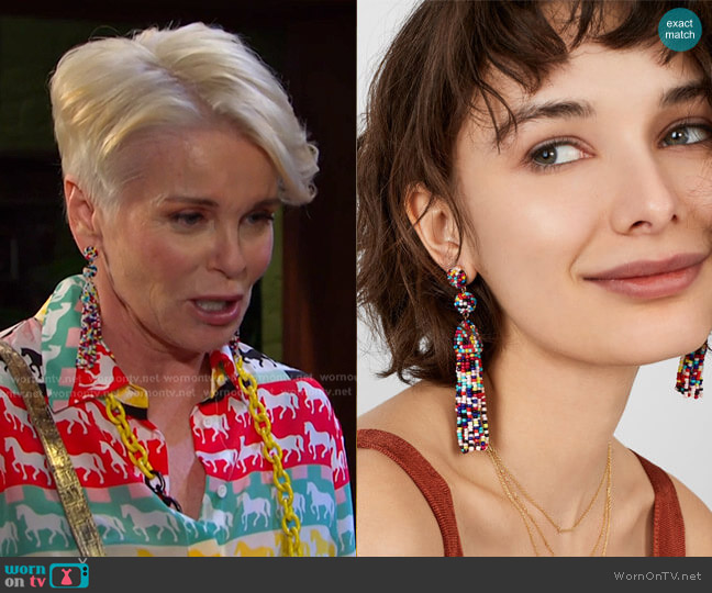 Baublebar Granita Tassel Earring worn by Bonnie Lockhart (Judi Evans) on Days of our Lives
