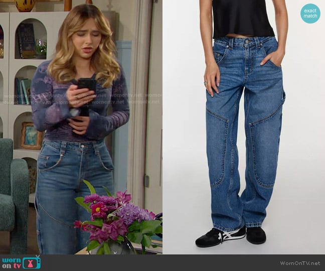 BDG Bella Baggy Carpenter Jean worn by Holly Jonas (Ashley Puzemis) on Days of our Lives