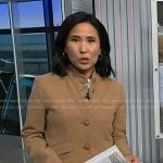 Vicky’s beige stand collar blazer on NBC News Daily