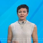 Stephanie’s beige ribbed sleeveless sweater on Today