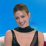 Lili Reinhart’s black floral dress with scarf on Today