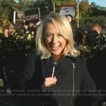 Lauryn Ricketts’s black belted zip coat on Today