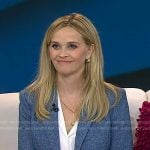Reese Witherspoon’s blue blazer and pants on Today