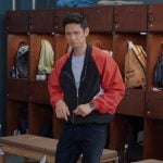 Blue’s red track jacket and sneakers on Greys Anatomy