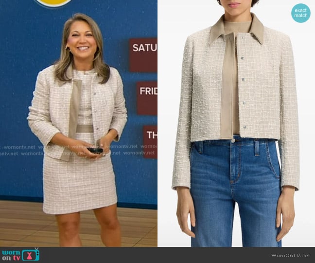 Boss Tweed Cropped Jacket worn by Ginger Zee on Good Morning America