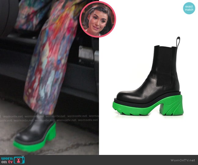 Bottega Veneta The Flash Chelsea Boots worn by Bronwyn Newport on The Real Housewives of Salt Lake City