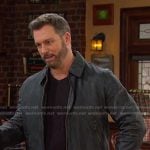 Brady's black leather zip jacket on Days of our Lives