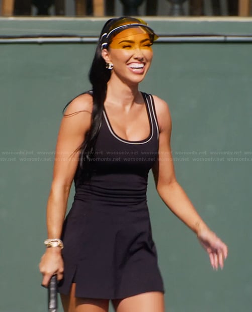 Bre's contrast trim mini dress on Selling Sunset