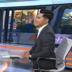 Brian Cheung’s white suede panel sneakers on Today