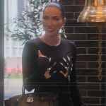 Bre’s black metallic hands maxi dress on Selling Sunset