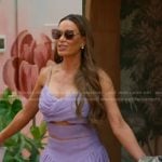 Britani’s lilac crop top and skirt on The Real Housewives of Salt Lake City