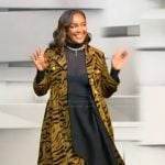 Brittany Hampton’s tiger stripe dress on Tamron Hall Show