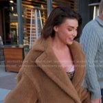 Bronsyn’s leopard dress and brown teddy coat on The Real Housewives of Salt Lake City