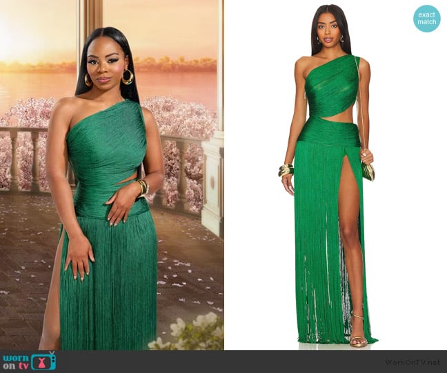 Bronx and Banco Jafari Sierra Sleeveless Gown worn by Keiarna Stewart on The Real Housewives of Potomac