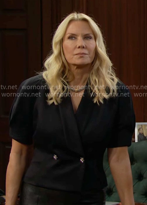 Brooke’s short puff sleeve jacket on The Bold and the Beautiful