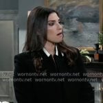 Brook Lynn’s black blazer with striped collar on General Hospital
