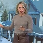 Dylan’s brown leather skirt on Today