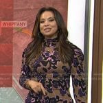 Adelle’s brown and purple print dress on Today