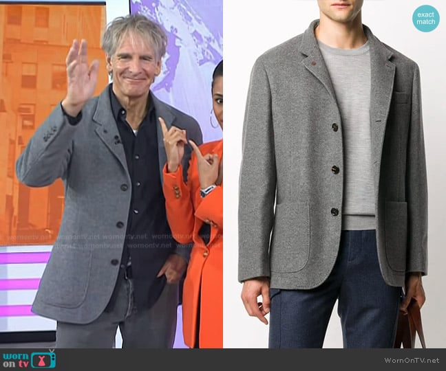 Brunello Cucinelli Boxy Fit Button Down Jacket worn by Scott Bakula on Today