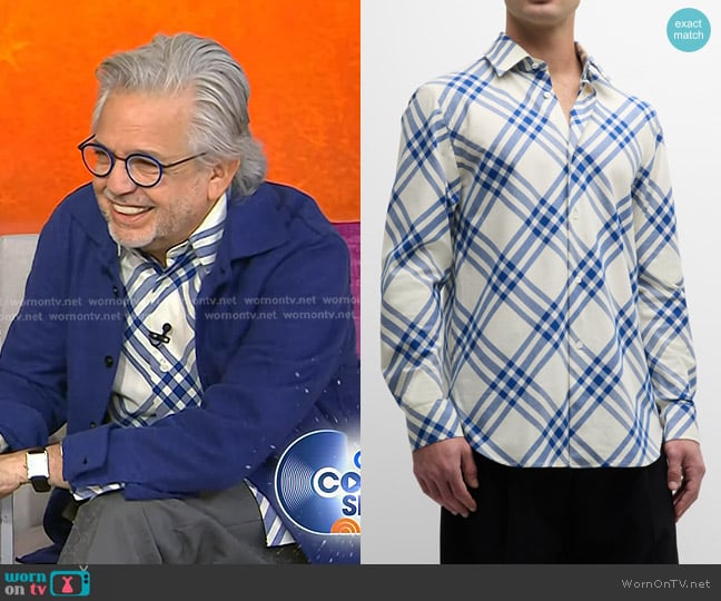Burberry Knight IP Check Button-Down Shirt worn by Luis A. Miranda Jr. on Today
