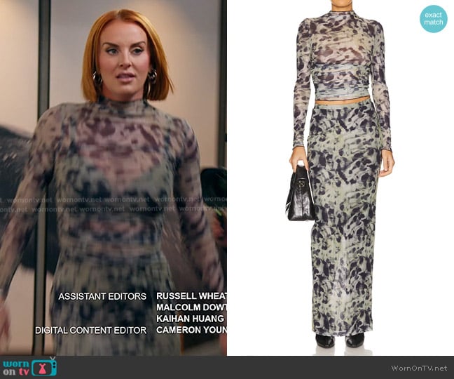 BY.DYLN Nina Top and Maddox Maxi Skirt worn by Whitney Rose on The Real Housewives of Salt Lake City