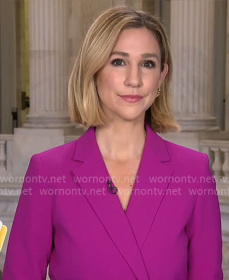 Caitlin Huey-Burns’ pink blazer on CBS Mornings