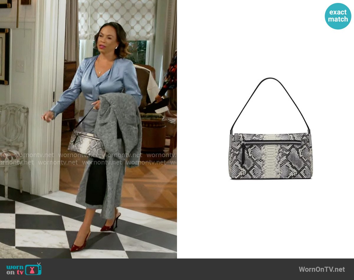 Calvin Klein Verne Flap Demi Shoulder Bag worn by Nicole Dupree Richardson (Daphnee Duplaix) on Beyond the Gates