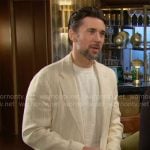 Cane’s beige striped blazer on The Young and the Restless