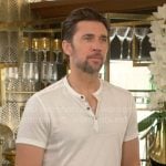 Cane’s white henley t-shirt on The Young and the Restless