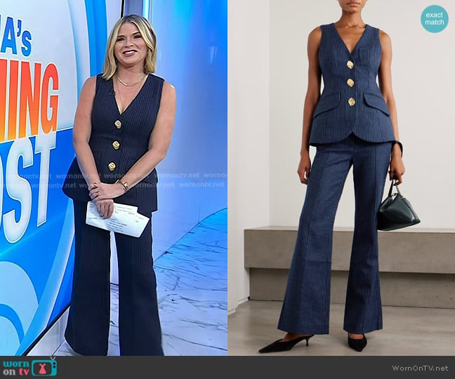 Cara Cara Wes Vest and Tristan Pant worn by Jenna Bush Hager on Today