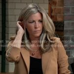 Carly’s camel blazer on General Hospital