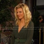 Cat’s green pleated dress on Days of our Lives