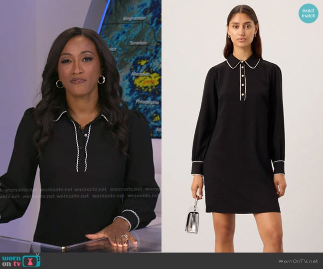 Cece Collared Dress worn by Brittany Bell on Good Morning America