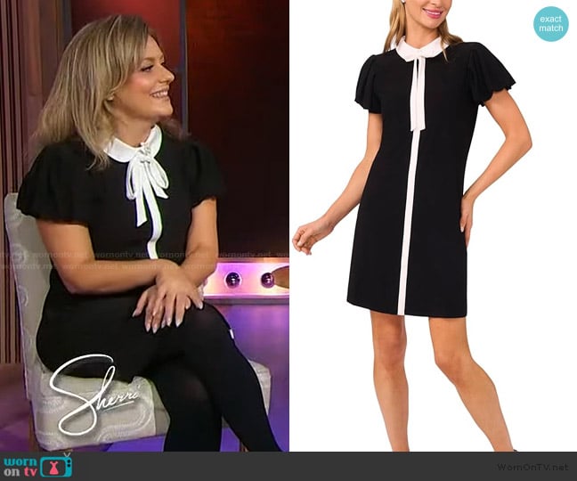 Cece Tie Neck Puffed Sleeve Dress worn by Kristen Toomey on Sherri